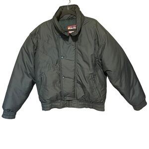 Snow Lion Down Jacket Men's Medium Vintage Gray Filled Lined Insulated